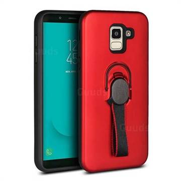 Raytheon Multi-function Ribbon Stand Back Cover for Samsung Galaxy J4 (2018) SM-J400F - Red