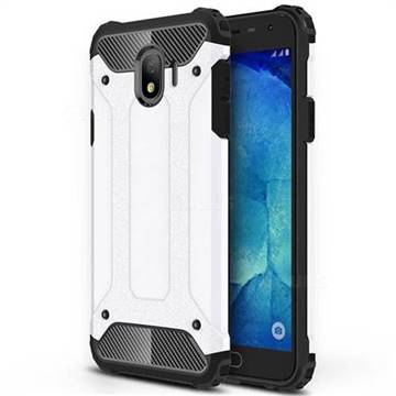 King Kong Armor Premium Shockproof Dual Layer Rugged Hard Cover for Samsung Galaxy J4 (2018) SM-J400F - White