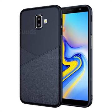 Litchi Texture Breathable Anti-fall Silicone Soft Phone Case for Samsung Galaxy J4 (2018) SM-J400F - Blue