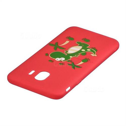 Red Dinosaur Soft Kiss Candy Hand Strap Silicone Case For Samsung Galaxy J4 2018 Sm J400f 7631