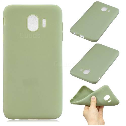 Candy Soft Silicone Phone Case for Samsung Galaxy J4 (2018) SM-J400F - Pea Green