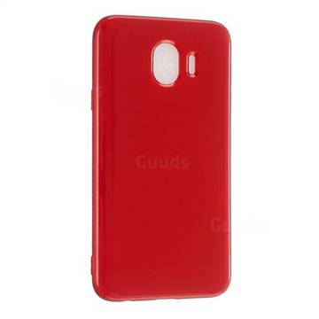 2mm Candy Soft Silicone Phone Case Cover for Samsung Galaxy J4 (2018) SM-J400F - Hot Red
