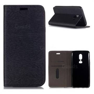 Tree Bark Pattern Automatic suction Leather Wallet Case for Samsung Galaxy J4 (2018) SM-J400F - Black