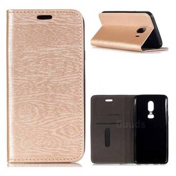 Tree Bark Pattern Automatic suction Leather Wallet Case for Samsung Galaxy J4 (2018) SM-J400F - Champagne Gold