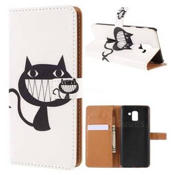 Proud Cat Leather Wallet Case for Samsung Galaxy J4 (2018) SM-J400F