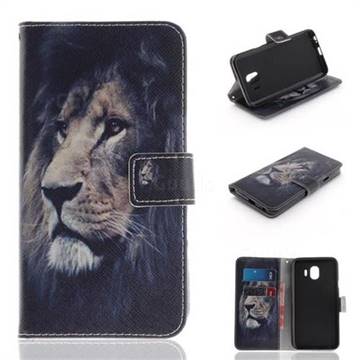 Lion Face PU Leather Wallet Case for Samsung Galaxy J4 (2018) SM-J400F
