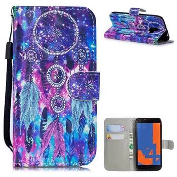 Star Wind Chimes 3D Painted Leather Wallet Phone Case for Samsung Galaxy J4 (2018) SM-J400F