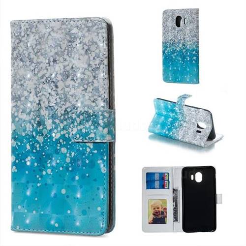 Sea Sand 3D Painted Leather Phone Wallet Case for Samsung Galaxy J4 (2018) SM-J400F