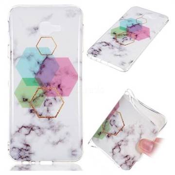 Hexagonal Soft TPU Marble Pattern Phone Case for Samsung Galaxy J4 Core