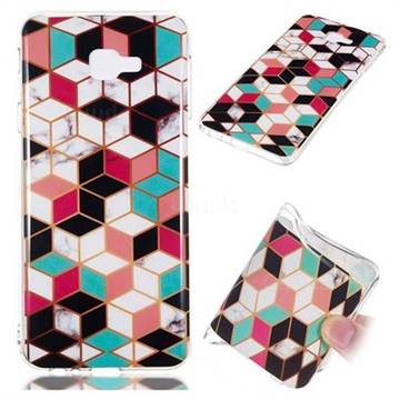 Three-dimensional Square Soft TPU Marble Pattern Phone Case for Samsung Galaxy J4 Core