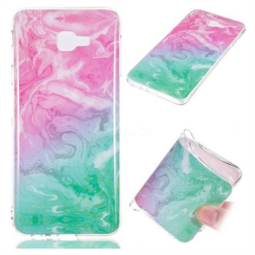 Pink Green Soft TPU Marble Pattern Case for Samsung Galaxy J4 Core