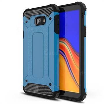 King Kong Armor Premium Shockproof Dual Layer Rugged Hard Cover for Samsung Galaxy J4 Core - Sky Blue