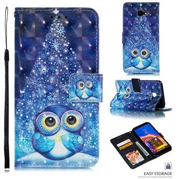 Stage Owl 3D Painted Leather Phone Wallet Case for Samsung Galaxy J4 Core
