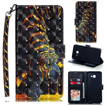 Tiger Totem 3D Painted Leather Phone Wallet Case for Samsung Galaxy J4 Core