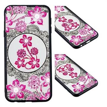 Daffodil Lace Diamond Flower Soft TPU Back Cover for Samsung Galaxy J4 Plus(6.0 inch)