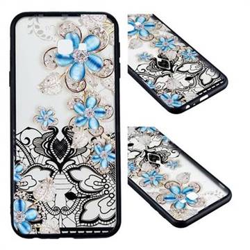 Lilac Lace Diamond Flower Soft TPU Back Cover for Samsung Galaxy J4 Plus(6.0 inch)