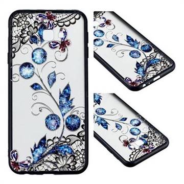 Butterfly Lace Diamond Flower Soft TPU Back Cover for Samsung Galaxy J4 Plus(6.0 inch)