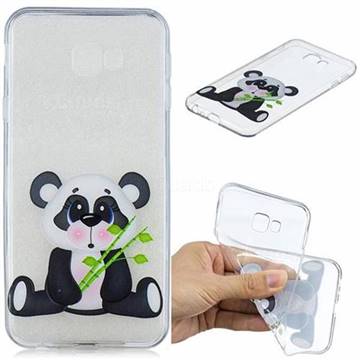 Bamboo Panda Clear Varnish Soft Phone Back Cover for Samsung Galaxy J4 Plus(6.0 inch)