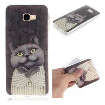 Cat Embrace IMD Soft TPU Cell Phone Back Cover for Samsung Galaxy J4 Plus(6.0 inch)
