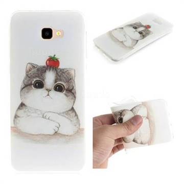 Cute Tomato Cat IMD Soft TPU Cell Phone Back Cover for Samsung Galaxy J4 Plus(6.0 inch)