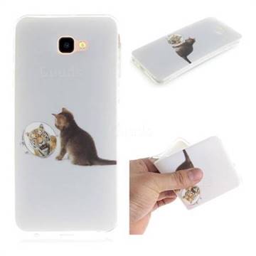 Cat and Tiger IMD Soft TPU Cell Phone Back Cover for Samsung Galaxy J4 Plus(6.0 inch)