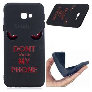 Red Eyes 3D Embossed Relief Black Soft Back Cover for Samsung Galaxy J4 Plus(6.0 inch)