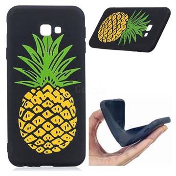 Big Pineapple 3D Embossed Relief Black Soft Back Cover for Samsung Galaxy J4 Plus(6.0 inch)