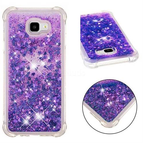Dynamic Liquid Glitter Sand Quicksand Star TPU Case for Samsung Galaxy J4 Plus(6.0 inch) - Purple