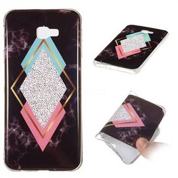 Black Diamond Soft TPU Marble Pattern Phone Case for Samsung Galaxy J4 Plus(6.0 inch)