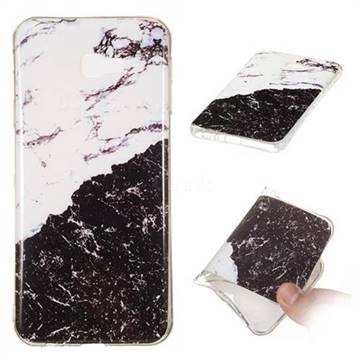 Black and White Soft TPU Marble Pattern Phone Case for Samsung Galaxy J4 Plus(6.0 inch)