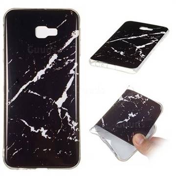 Black Rough white Soft TPU Marble Pattern Phone Case for Samsung Galaxy J4 Plus(6.0 inch)