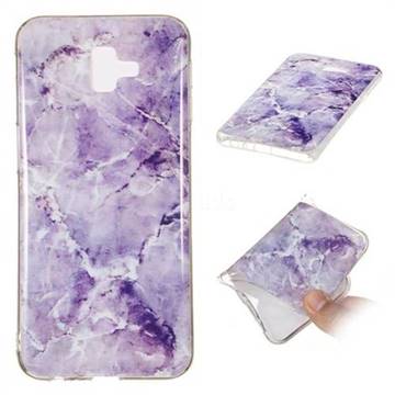 Light Gray Soft TPU Marble Pattern Phone Case for Samsung Galaxy J4 Plus(6.0 inch)