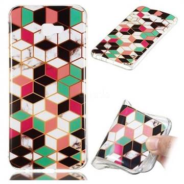 Three-dimensional Square Soft TPU Marble Pattern Phone Case for Samsung Galaxy J4 Plus(6.0 inch)