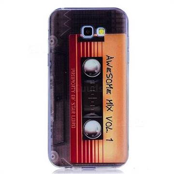 Retro Cassette Tape Super Clear Soft TPU Back Cover for Samsung Galaxy J4 Plus(6.0 inch)