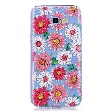 Chrysant Flower Super Clear Soft TPU Back Cover for Samsung Galaxy J4 Plus(6.0 inch)