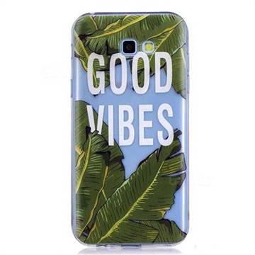 Good Vibes Banana Leaf Super Clear Soft TPU Back Cover for Samsung Galaxy J4 Plus(6.0 inch)