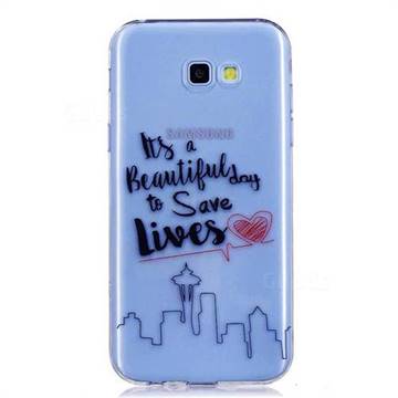 Line Castle Super Clear Soft TPU Back Cover for Samsung Galaxy J4 Plus(6.0 inch)