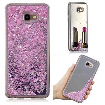 Glitter Sand Mirror Quicksand Dynamic Liquid Star TPU Case for Samsung Galaxy J4 Plus(6.0 inch) - Cherry Pink