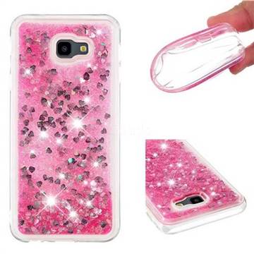 Dynamic Liquid Glitter Quicksand Sequins TPU Phone Case for Samsung Galaxy J4 Plus(6.0 inch) - Rose