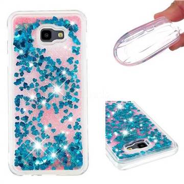 Dynamic Liquid Glitter Quicksand Sequins TPU Phone Case for Samsung Galaxy J4 Plus(6.0 inch) - Blue