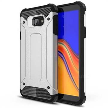 King Kong Armor Premium Shockproof Dual Layer Rugged Hard Cover for Samsung Galaxy J4 Plus(6.0 inch) - Technology Silver