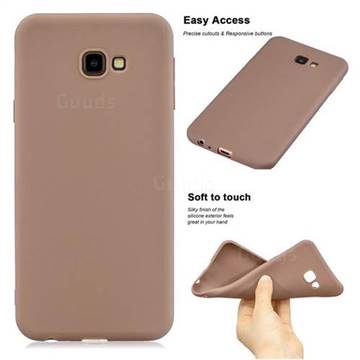 Soft Matte Silicone Phone Cover for Samsung Galaxy J4 Plus(6.0 inch) - Khaki