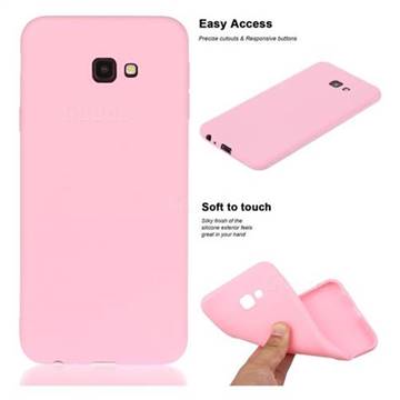 Soft Matte Silicone Phone Cover for Samsung Galaxy J4 Plus(6.0 inch) - Rose Red