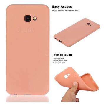 Soft Matte Silicone Phone Cover for Samsung Galaxy J4 Plus(6.0 inch) - Coral Orange