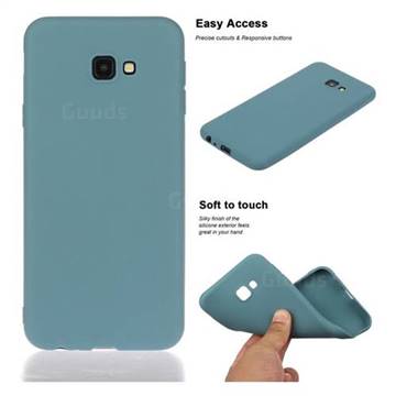 Soft Matte Silicone Phone Cover for Samsung Galaxy J4 Plus(6.0 inch) - Lake Blue