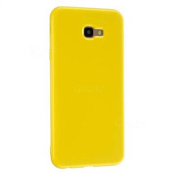 2mm Candy Soft Silicone Phone Case Cover for Samsung Galaxy J4 Plus(6.0 inch) - Yellow