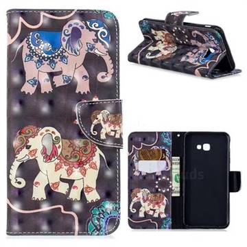 Totem Elephant 3D Painted Leather Wallet Phone Case for Samsung Galaxy J4 Plus(6.0 inch)