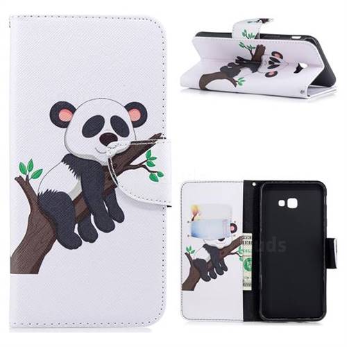 Tree Panda Leather Wallet Case for Samsung Galaxy J4 Plus(6.0 inch)