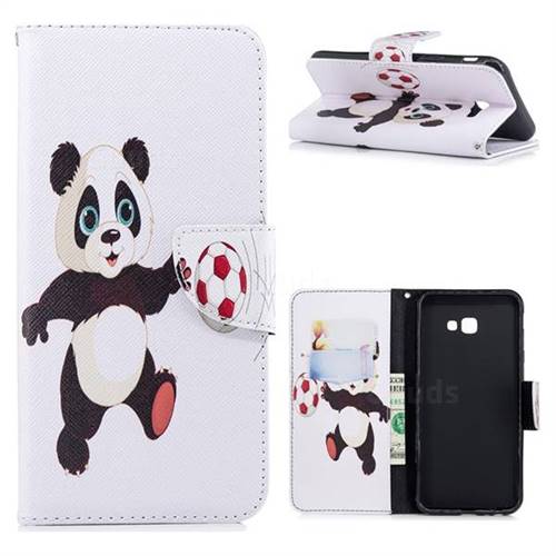 Football Panda Leather Wallet Case for Samsung Galaxy J4 Plus(6.0 inch)
