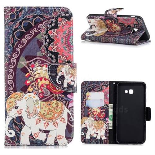 Totem Flower Elephant Leather Wallet Case for Samsung Galaxy J4 Plus(6.0 inch)